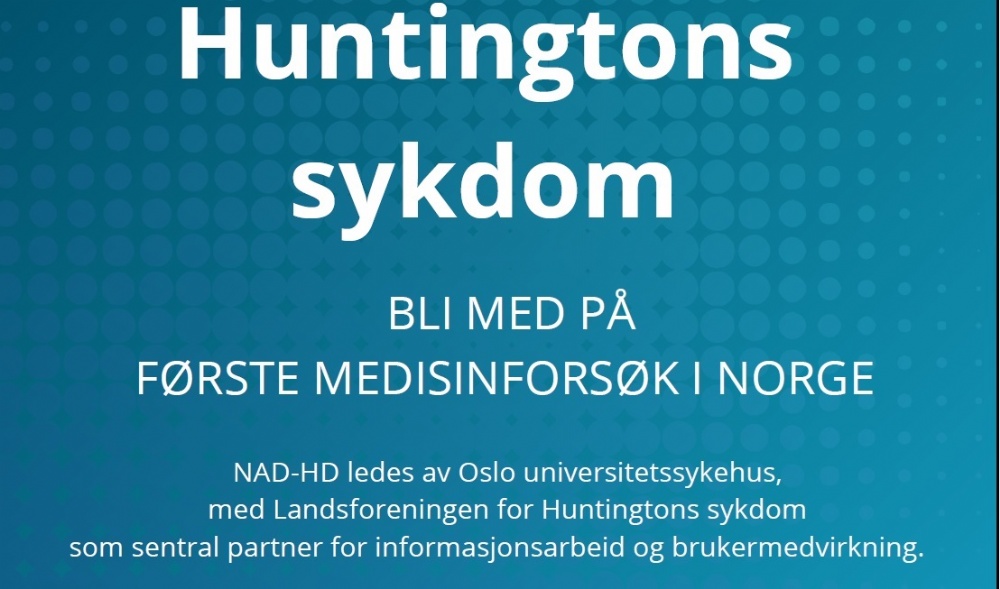 Bli med på første medisinforsøk på Huntingtons sykdom i Norge 